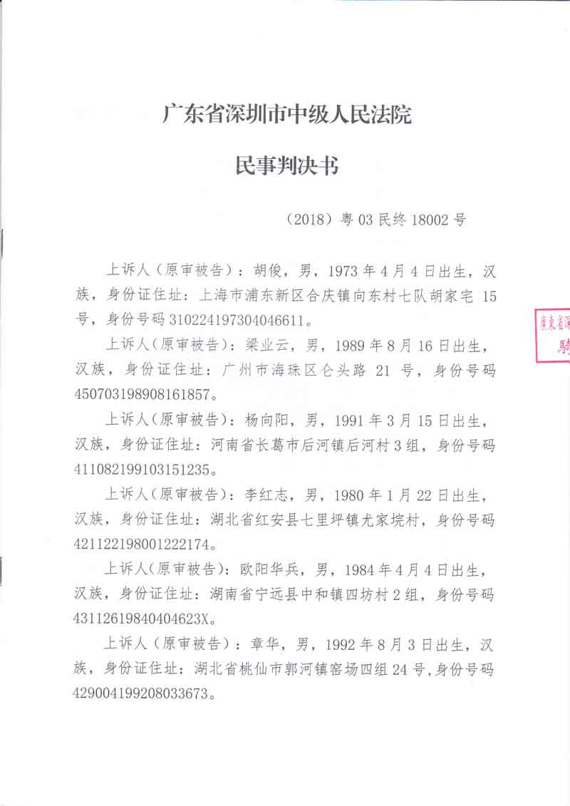 胡俊等違法損害公司利益，自食苦果！